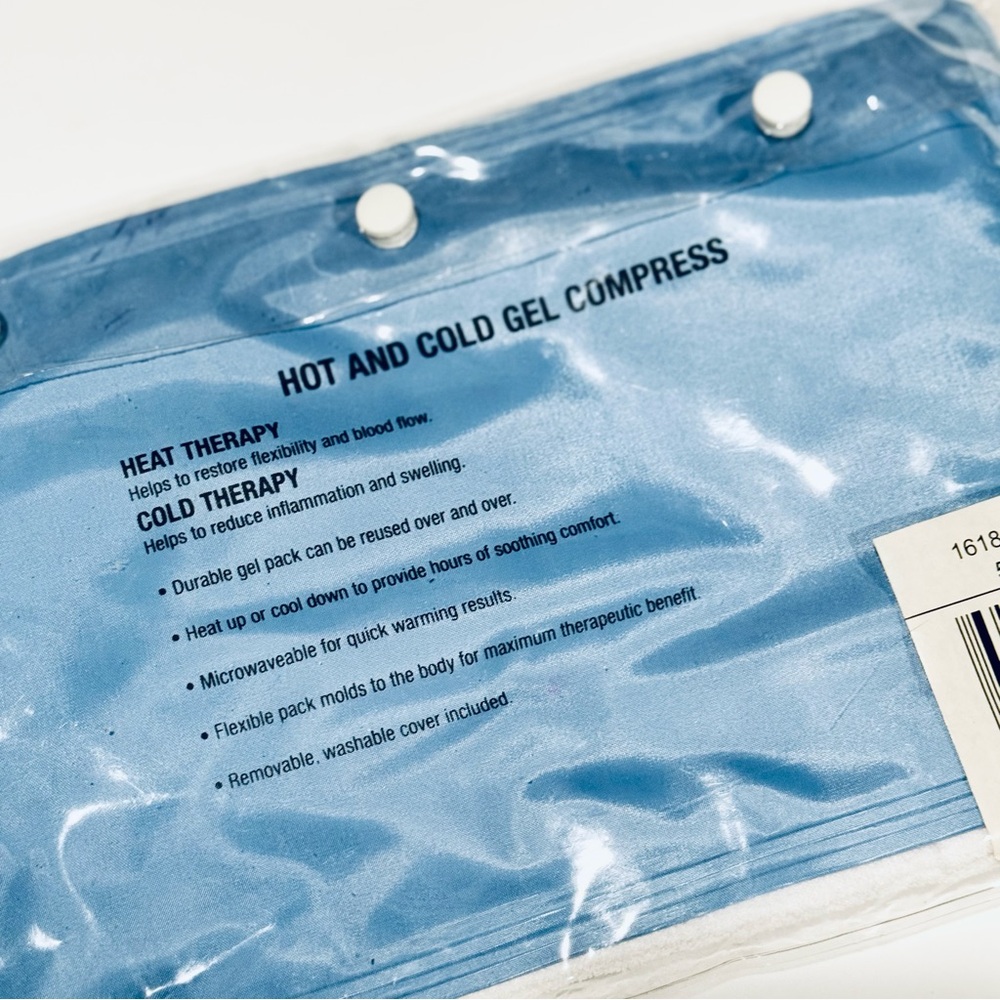 Reusable Hot & Cold Gel Compress w/ Terry Cover First Aid Pack Safety Sports NWT